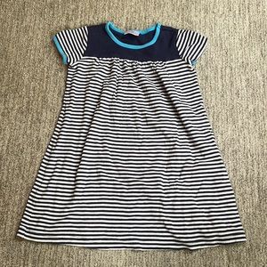 Girls Hanna Andersson striped blue dress size 6 or 120